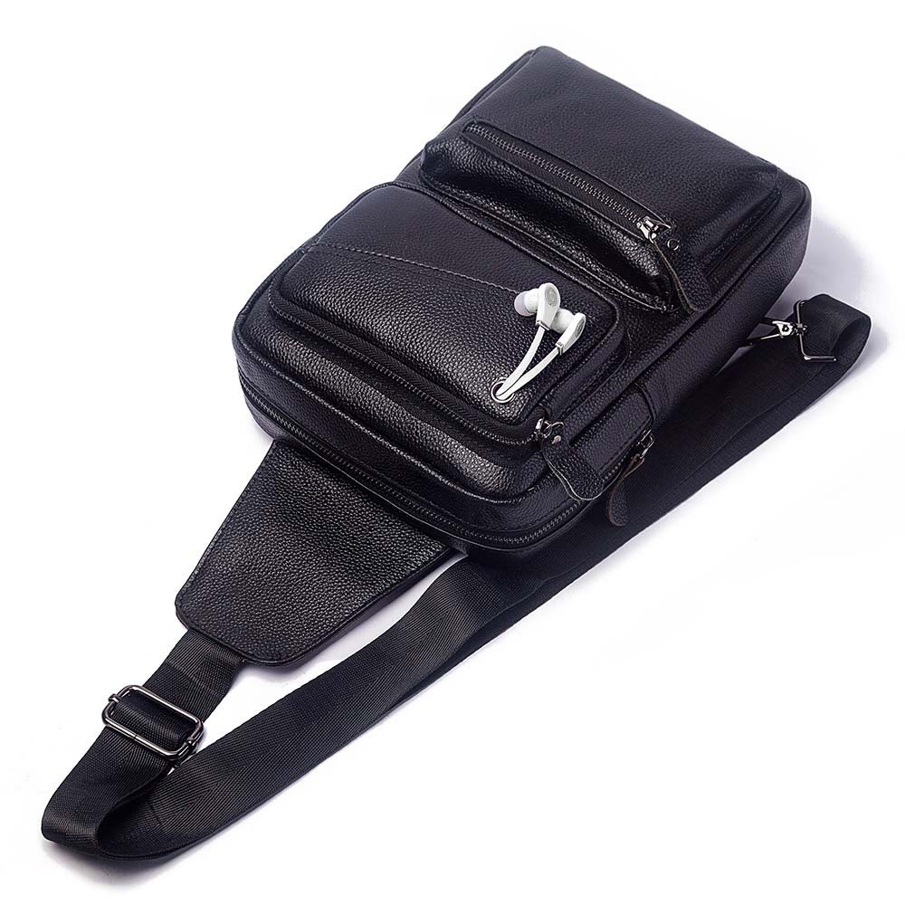 Leather Backpack Vintage - Fashion Multifunction Chest Bag For Men