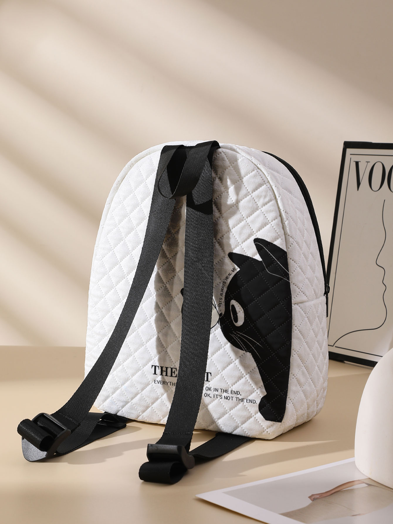 Black Cat Butterfly Print Quil - Mini Backpack Purse review and price
