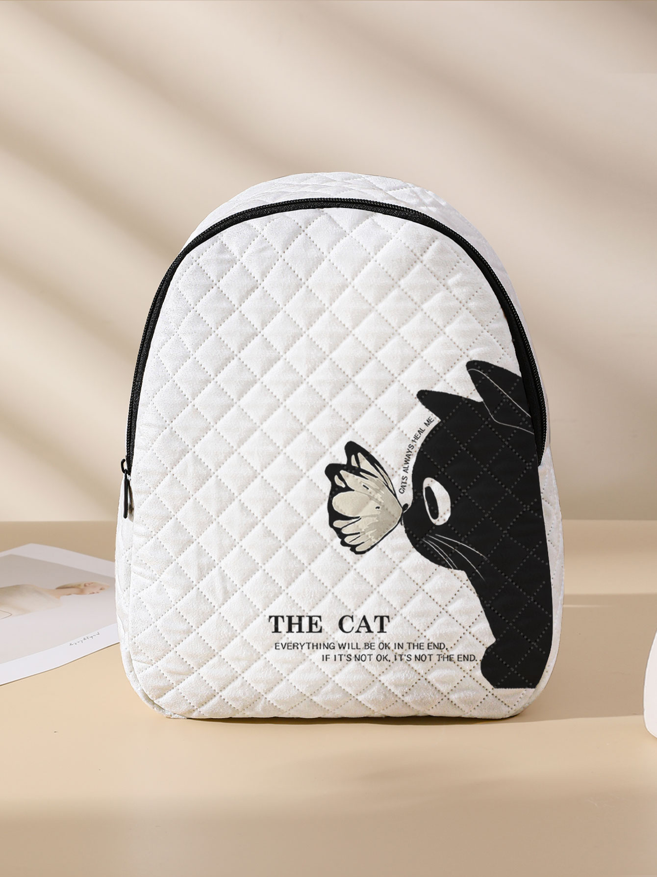 Black Cat Butterfly Print Quil - Mini Backpack Purse review and price