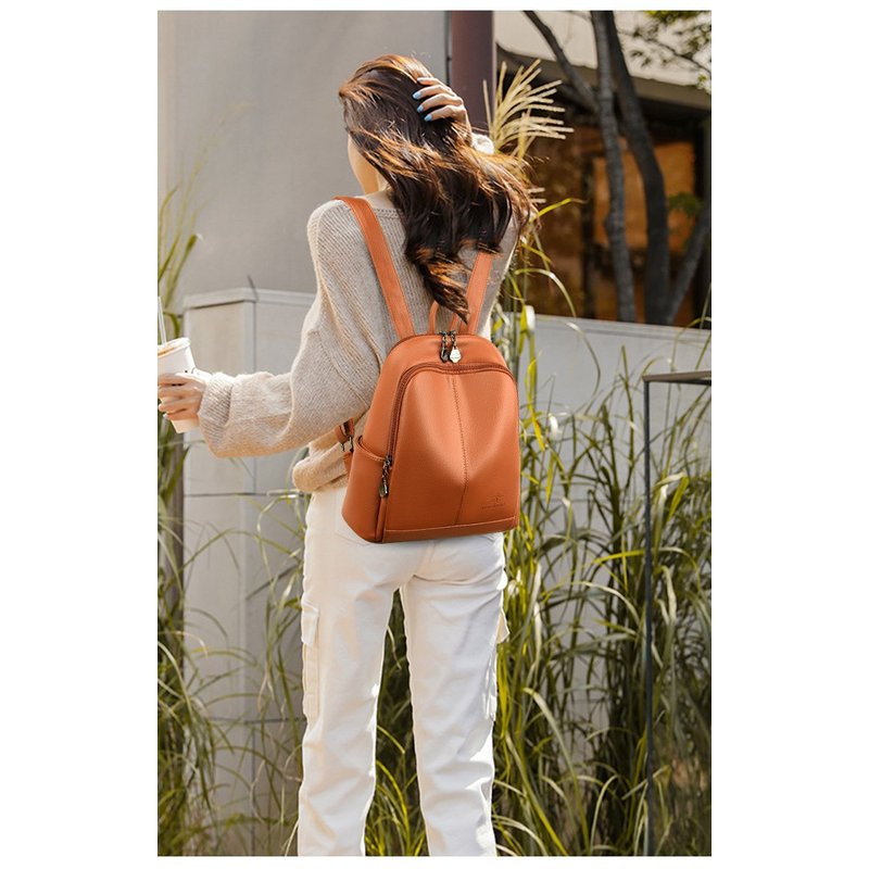 New Korean Soft pu Leather Lar - Travel Backpack Anti Theft review and price