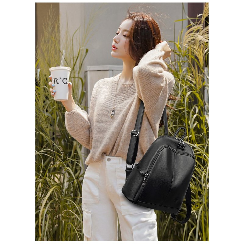 New Korean Soft pu Leather Lar - Travel Backpack Anti Theft review and price